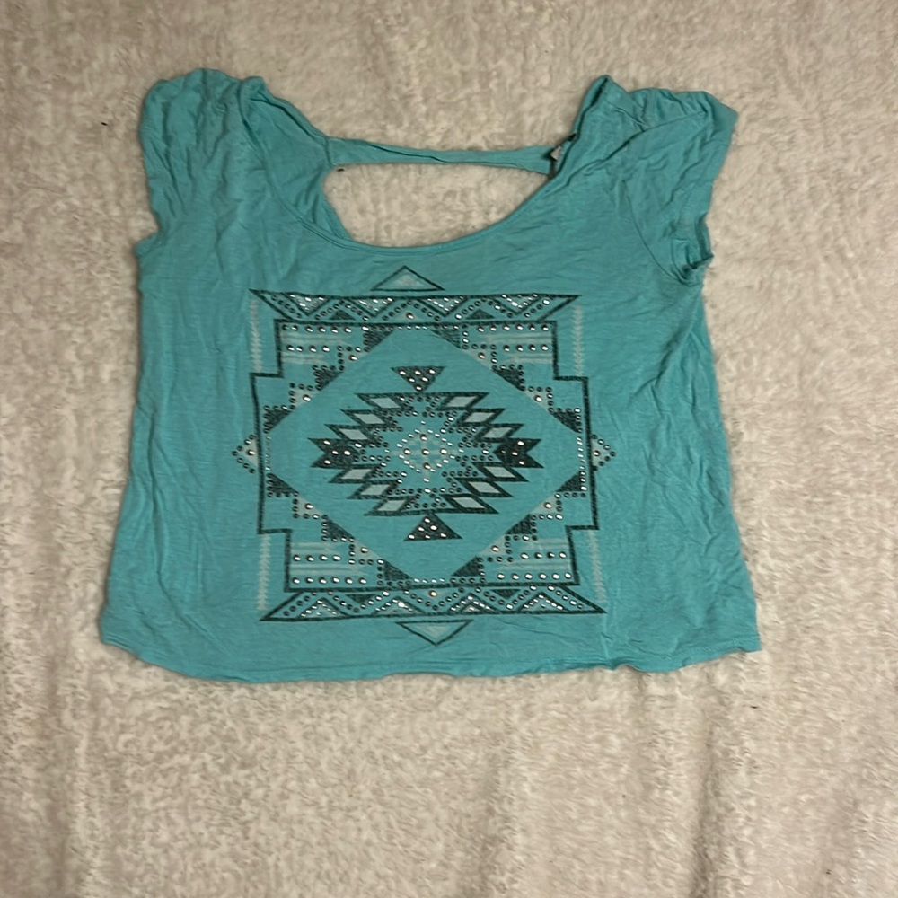 Teal Pattern T-shirt